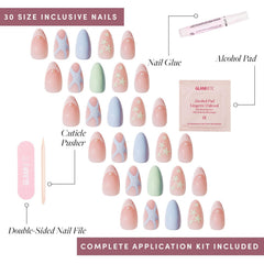 Glamnetic Salty Waves: kit de 30 uñas en 15 tallas para un ajuste personalizado