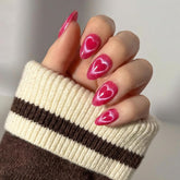 Glamnetic Text Me Back nails with hot pink velvet finish for bold daily style.
