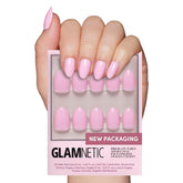 Glamnetic Think Pink: uñas press-on cortas y ovaladas con acabado brillante