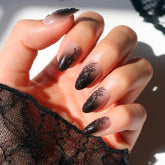 Glamnetic Til Death: uñas ombré con encaje 3D brillantes para eventos.
