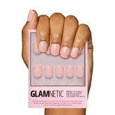 Glamnetic Uñas postizas Frances Durazno, punta francesa suave para uso diario