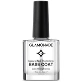 Glamonade Base Coat Clear bottle provides quick-dry protection for nails and a smooth base.
