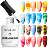Glamonade Blooming Gel, botella clara de 15 ml, ideal para efectos blooming en uñas.
