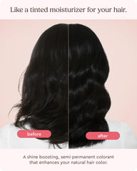 Glaze Supergloss color swatches showing dark Licorice shade for deep hair tones