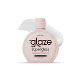 Glaze Supergloss Sheer Glow bottle showing transparent gloss for all hair types