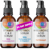 Sérum retinol de GLEOW para rostro, suaviza líneas finas y prepara la piel.