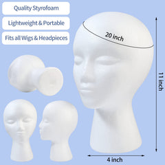 GliSun wig head with 15 inch neck supports longer wigs and styling.
