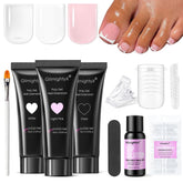 Kit GlimightyX poligel para uñas de los pies, resultado suave y natural