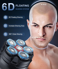 GLLAVA head shaver used on bald head for smooth shave.