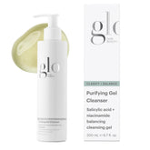 Glo Skin Beauty purifying gel cleanser demonstrates pore-clearing action for a refreshed complexion.