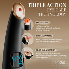 GLO24K fine lines smoothing tool for the delicate eye area.