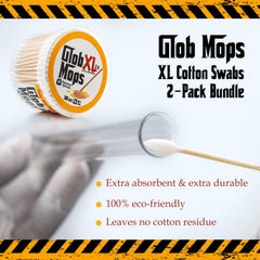 Glob Mops XL Cotton Swabs 2.0 makeup removal use for precise retouching.