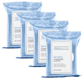Global Beauty Care retinol cleansing wipes pack for travel and quick cleanse