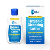 Globe Hygienic Cleansing Lotion, bote de 3 oz, limpieza suave para áreas sensibles.