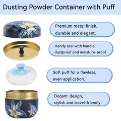 Glooyoderr rust-resistant powder box ensures durable daily or travel use.