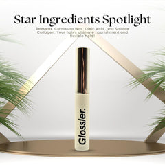 Glossier Boy Brow application swipe shows easy one-swipe grooming.