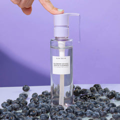 Blueberry Bounce foaming suds remove makeup and impurities softly