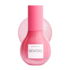 Glow Recipe Guava Vitamin C Serum pump bottle highlights vibrant glow for bright skin