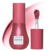 Glow Recipe Niacinamide Dewy Flush bottle pour showing buildable berry tint