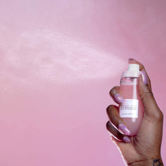 Glow Recipe Watermelon Glow Facial Spray used as makeup prep for a radiant base.