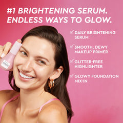 Glow Recipe Watermelon Niacinamide Dew Drops swatch reveals radiant glow