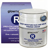 Glowmedik anti-aging retinol hyaluronic cream bottle showing silky, fast-absorbing texture for daily use.