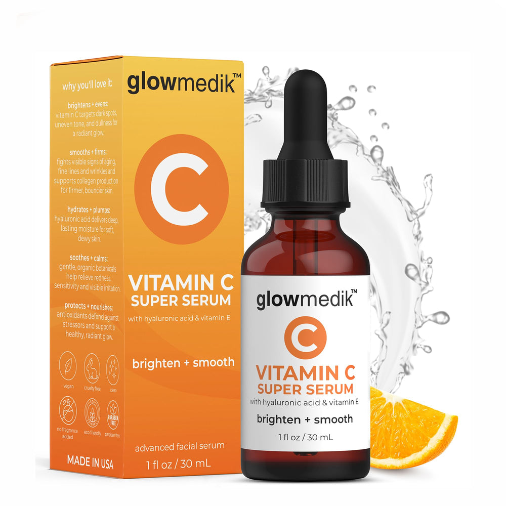 GlowMedik Vitamin C Serum bottle for daily brightness and even tone.