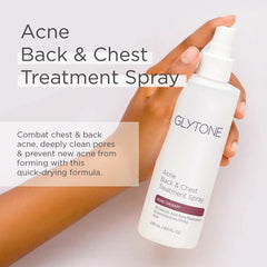 Glytone 2% salicylic acid back spray targets clogged pores on back and chest