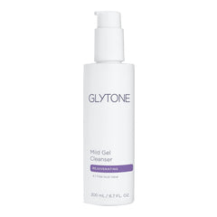 Glytone Limpiador en gel suave frente al envase, limpieza suave para piel normal a mixta.
