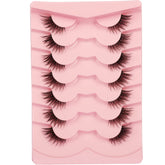 Gmagictobo half lashes with a 20mm clear band for natural cat-eye enhancement.