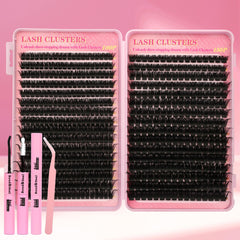 Gmagictobo lash clusters kit 560pcs enables customizable at-home eyelash enhancement.