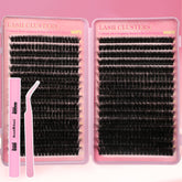 Gmagictobo lash clusters kit 640pcs, varied lengths, easy DIY extensions at home.