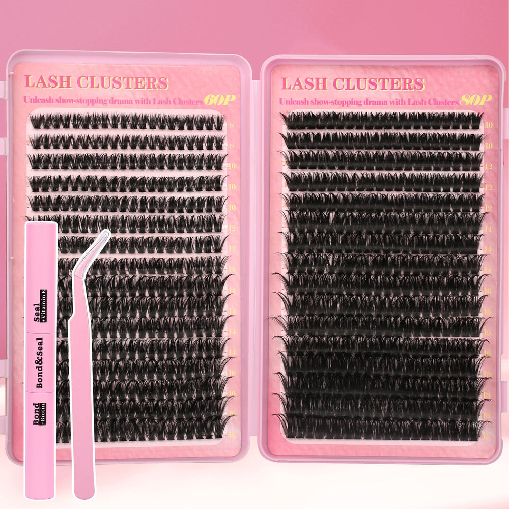 Gmagictobo lash clusters kit 640pcs for customizable at-home lash looks.