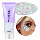 Go Ho Clear White Glitter Flakes for radiant stage-ready sparkle.