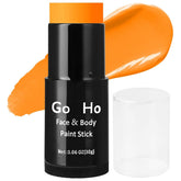Go Ho Cream-Blendable Orange Face Paint Stick front view with matte finish