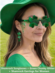 Go Ho green glitter gel 50ml provides bold sparkle for face, hair, and body.