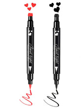 Go Ho heart stamp black for bold eye accents and lasting wear.