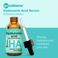 Go Radiance serum ácido hialuronico, ingredientes naturales marinos, calma y suaviza la piel.