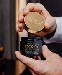 GO247 Crema Estilizante ideal para pelo corto y medio, se aplica en húmedo o seco.
