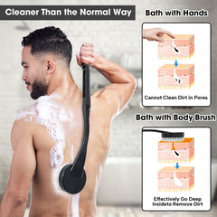 Gobiteli cepillo ducha mango desmontable para almacenamiento y transporte.
