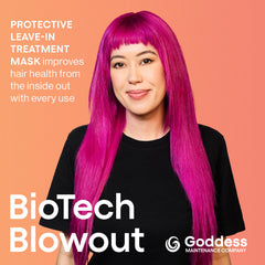 Goddess Maintenance Biotech Leave-In Cream application demonstrates detangling benefits
