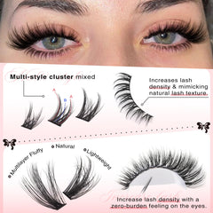 Goddvenus Bottom lashes clusters extend drama to the lower lash line.