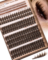 Goddvenus Brown Manga Lash Clusters with spikes for dramatic anime-inspired texture.