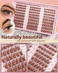 Goddvenus brown lash clusters kit long-wear seal for secure hold.