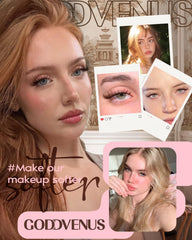 Goddvenus C-curve brown lash clusters provide balanced lift and definition.