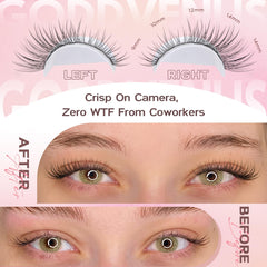 Goddvenus DIY lash extension kit usage image suggests simple at-home application.
