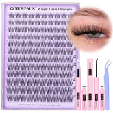 Goddvenus invisible band lash clusters closeup showing seamless natural blend.