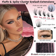 Goddvenus lash clusters fluffy for lightweight, all-day comfort.