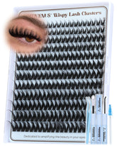 Goddvenus lash clusters kit with fishtail-style lashes for a wispy full look.