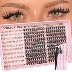 Goddvenus lash clusters kit top view for easy DIY eye enhancement